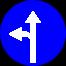Знак 4.1.5 Движение прямо или налево