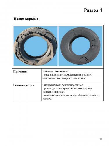 Дефекты шин автомобилей