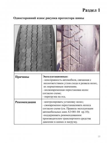Дефекты шин автомобилей