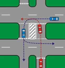 разворот налево на перекрестке со светофором