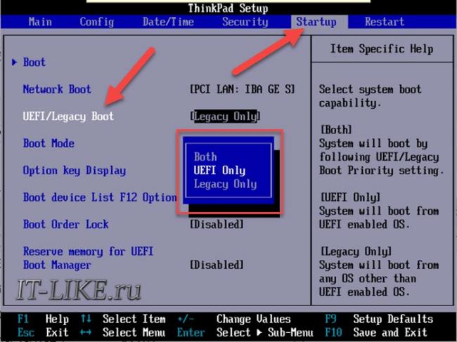 uefi legacy boot