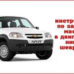 Замена масла в двигателе Нива Шевроле